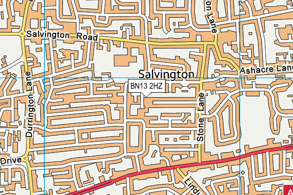Map of PEAK PHYSIQUE SUSSEX LIMITED at district scale