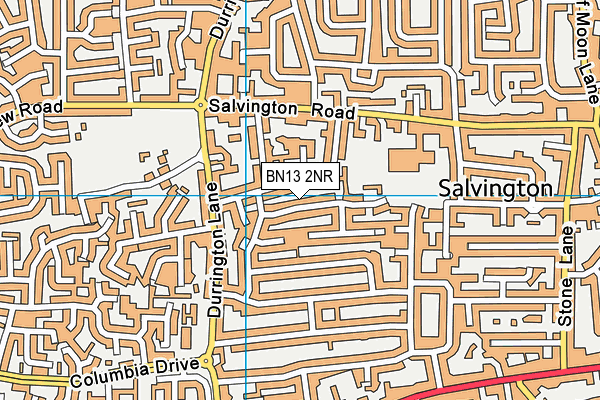 BN13 2NR map - OS VectorMap District (Ordnance Survey)