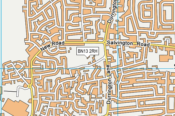 BN13 2RH map - OS VectorMap District (Ordnance Survey)