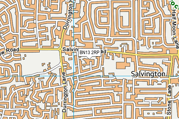 BN13 2RP map - OS VectorMap District (Ordnance Survey)