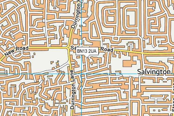 BN13 2UA map - OS VectorMap District (Ordnance Survey)