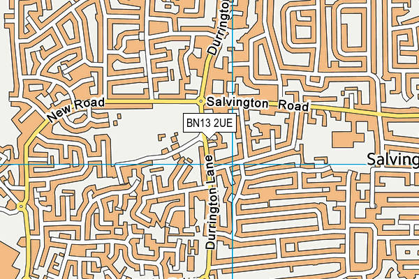 BN13 2UE map - OS VectorMap District (Ordnance Survey)