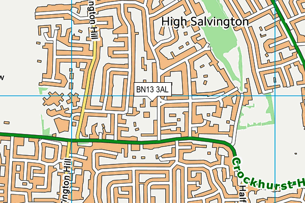 BN13 3AL map - OS VectorMap District (Ordnance Survey)