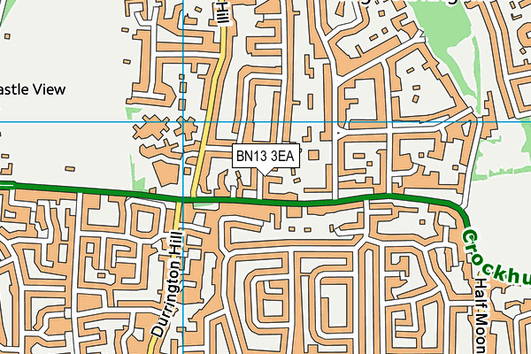 BN13 3EA map - OS VectorMap District (Ordnance Survey)