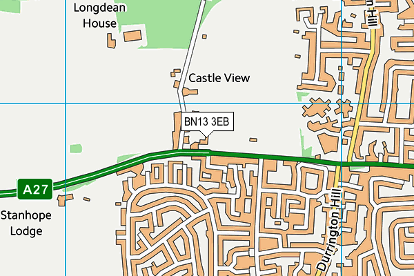 BN13 3EB map - OS VectorMap District (Ordnance Survey)