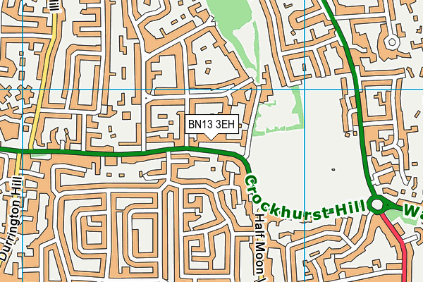 BN13 3EH map - OS VectorMap District (Ordnance Survey)