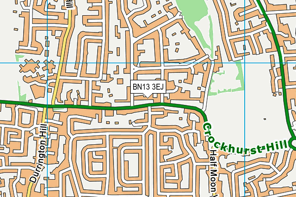BN13 3EJ map - OS VectorMap District (Ordnance Survey)