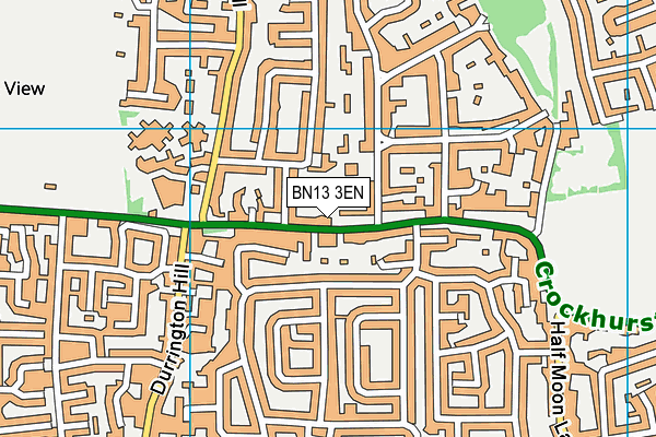 BN13 3EN map - OS VectorMap District (Ordnance Survey)