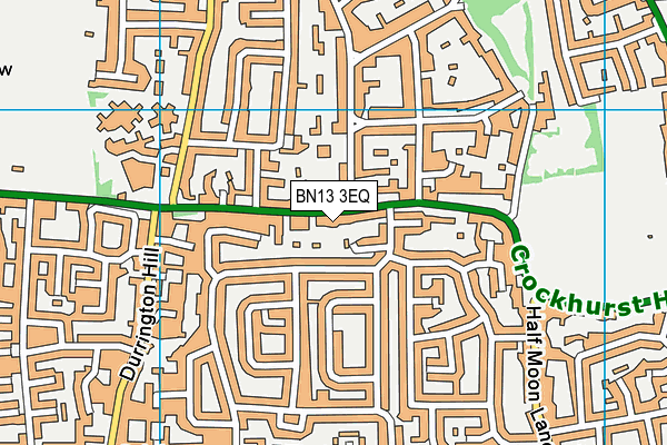 BN13 3EQ map - OS VectorMap District (Ordnance Survey)