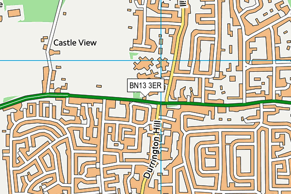 BN13 3ER map - OS VectorMap District (Ordnance Survey)