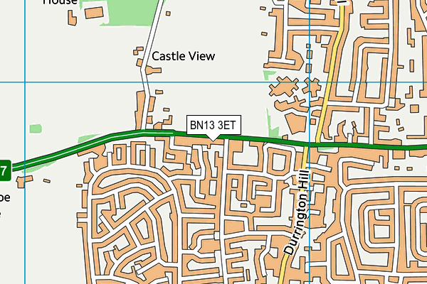 BN13 3ET map - OS VectorMap District (Ordnance Survey)