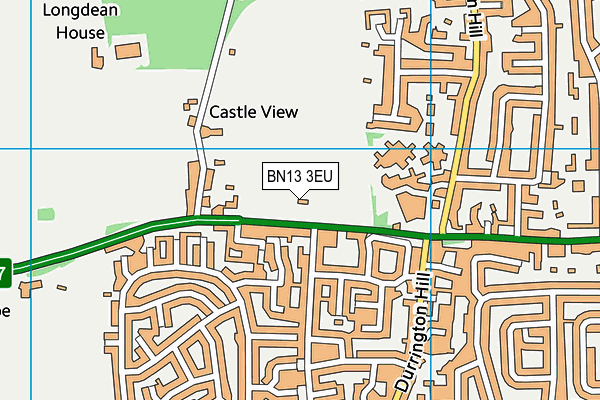 BN13 3EU map - OS VectorMap District (Ordnance Survey)