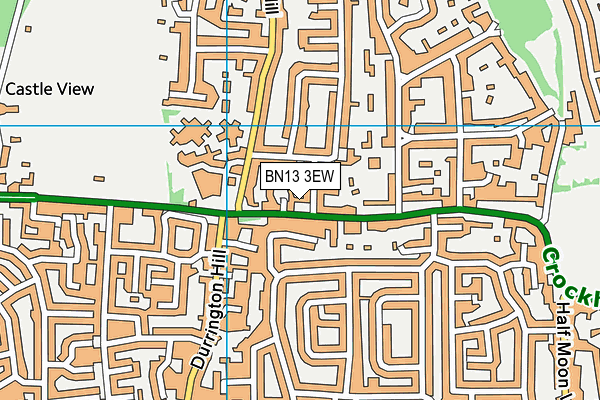 BN13 3EW map - OS VectorMap District (Ordnance Survey)