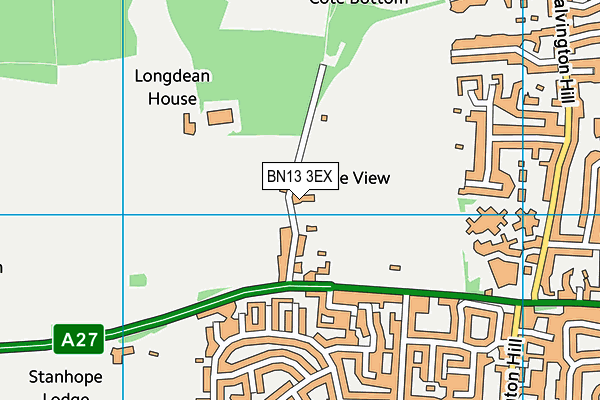 BN13 3EX map - OS VectorMap District (Ordnance Survey)