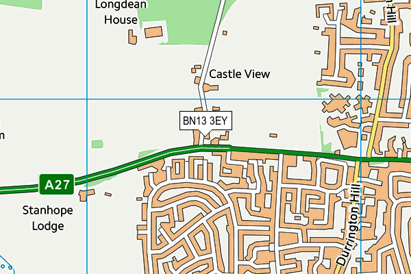 BN13 3EY map - OS VectorMap District (Ordnance Survey)