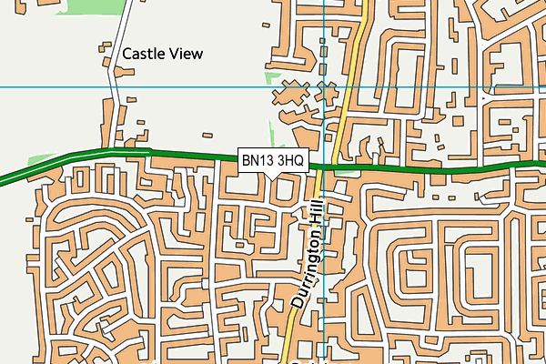 BN13 3HQ map - OS VectorMap District (Ordnance Survey)