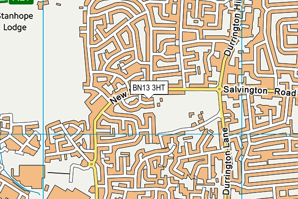 BN13 3HT map - OS VectorMap District (Ordnance Survey)