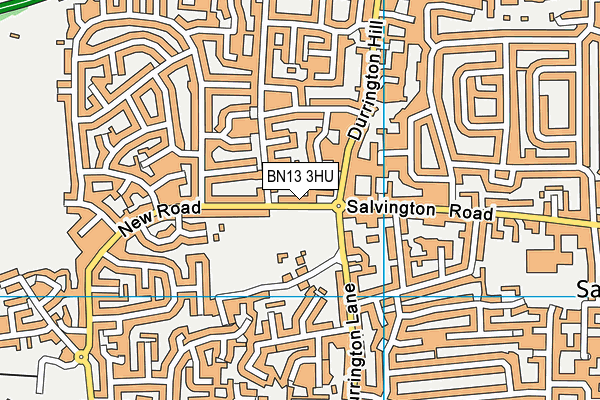 BN13 3HU map - OS VectorMap District (Ordnance Survey)