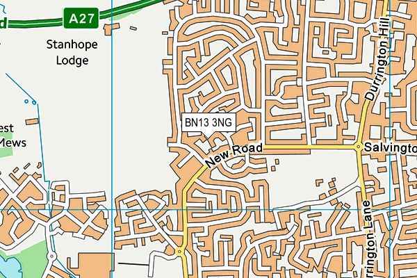 BN13 3NG map - OS VectorMap District (Ordnance Survey)