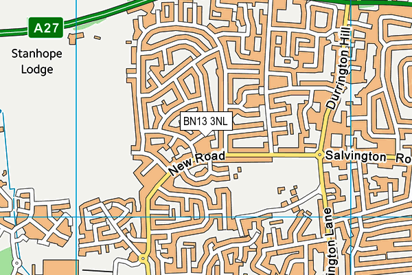 BN13 3NL map - OS VectorMap District (Ordnance Survey)