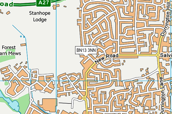 BN13 3NN map - OS VectorMap District (Ordnance Survey)