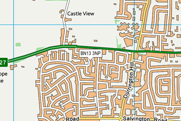 BN13 3NP map - OS VectorMap District (Ordnance Survey)