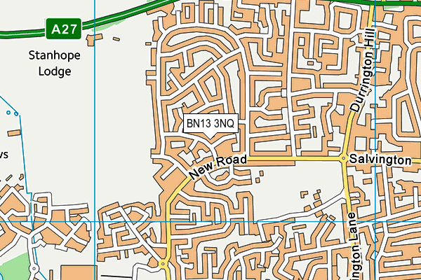 BN13 3NQ map - OS VectorMap District (Ordnance Survey)
