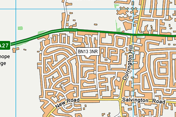 BN13 3NR map - OS VectorMap District (Ordnance Survey)