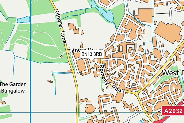 BN13 3RD map - OS VectorMap District (Ordnance Survey)
