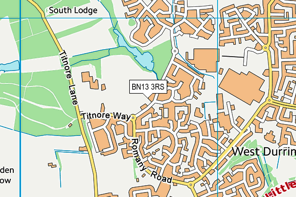 BN13 3RS map - OS VectorMap District (Ordnance Survey)