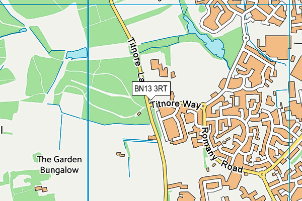 BN13 3RT map - OS VectorMap District (Ordnance Survey)