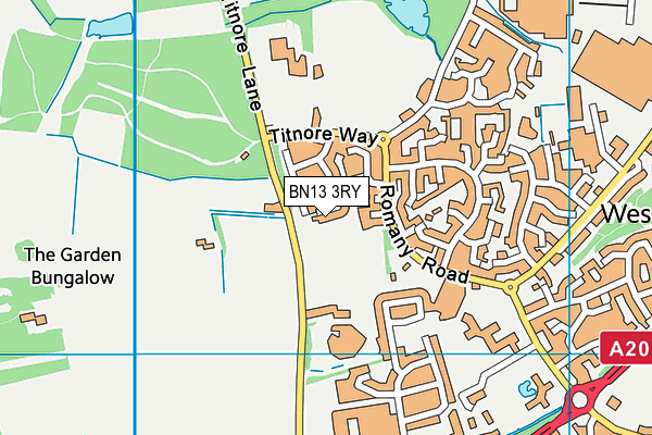 BN13 3RY map - OS VectorMap District (Ordnance Survey)