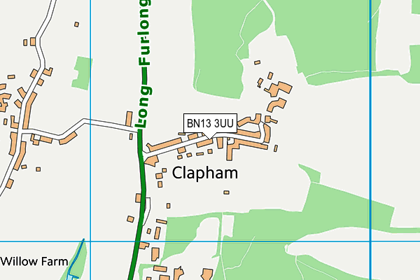 Clapham and Patching CofE Primary School map (BN13 3UU) - OS VectorMap District (Ordnance Survey)