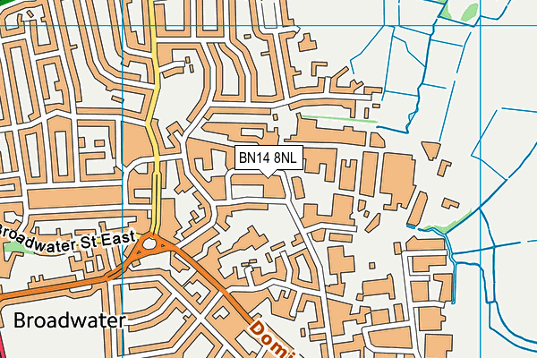 BN14 8NL map - OS VectorMap District (Ordnance Survey)
