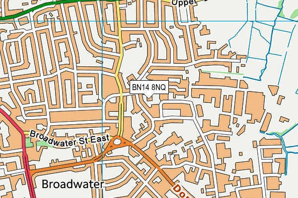 BN14 8NQ map - OS VectorMap District (Ordnance Survey)