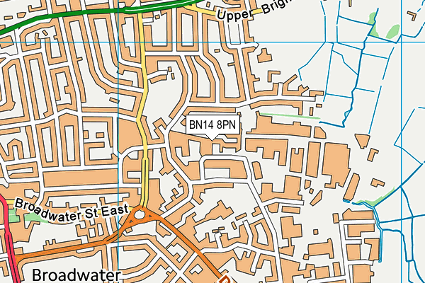 BN14 8PN map - OS VectorMap District (Ordnance Survey)