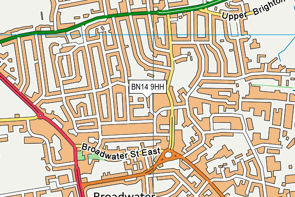 BN14 9HH map - OS VectorMap District (Ordnance Survey)