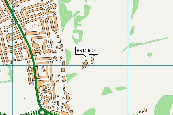 Worthing Golf Club map (BN14 9QZ) - OS VectorMap District (Ordnance Survey)