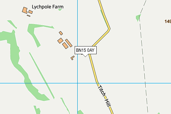 BN15 0AY map - OS VectorMap District (Ordnance Survey)