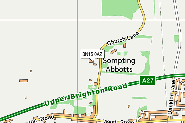 Sompting Abbotts School map (BN15 0AZ) - OS VectorMap District (Ordnance Survey)