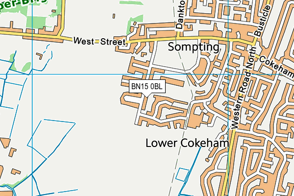 BN15 0BL map - OS VectorMap District (Ordnance Survey)