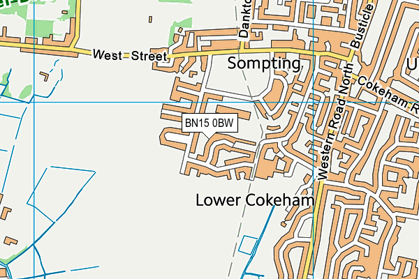 BN15 0BW map - OS VectorMap District (Ordnance Survey)