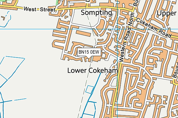 BN15 0EW map - OS VectorMap District (Ordnance Survey)