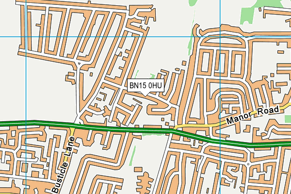 BN15 0HU map - OS VectorMap District (Ordnance Survey)