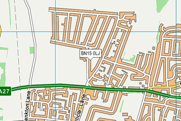 BN15 0LJ map - OS VectorMap District (Ordnance Survey)