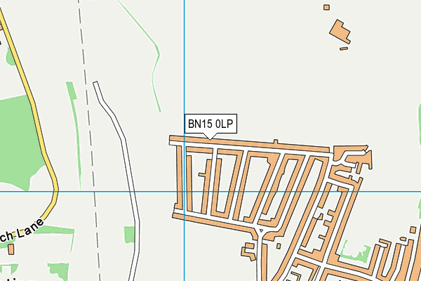BN15 0LP map - OS VectorMap District (Ordnance Survey)