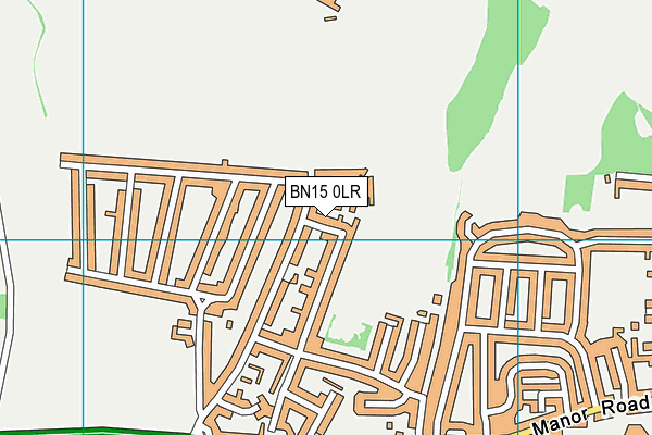 BN15 0LR map - OS VectorMap District (Ordnance Survey)
