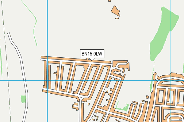 BN15 0LW map - OS VectorMap District (Ordnance Survey)