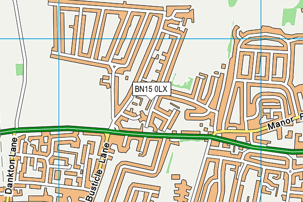 BN15 0LX map - OS VectorMap District (Ordnance Survey)
