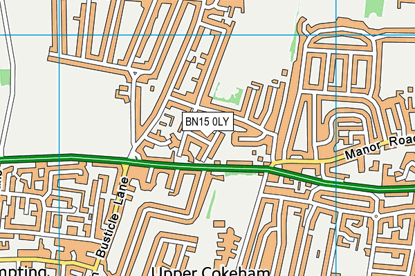 BN15 0LY map - OS VectorMap District (Ordnance Survey)
